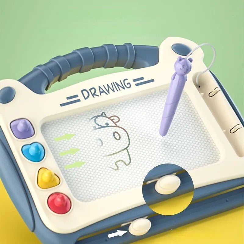 Children's Magnetic Drawing Board with Carry Handle and Detachable Legs