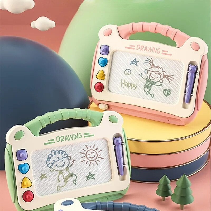 Children's Magnetic Drawing Board with Carry Handle and Detachable Legs