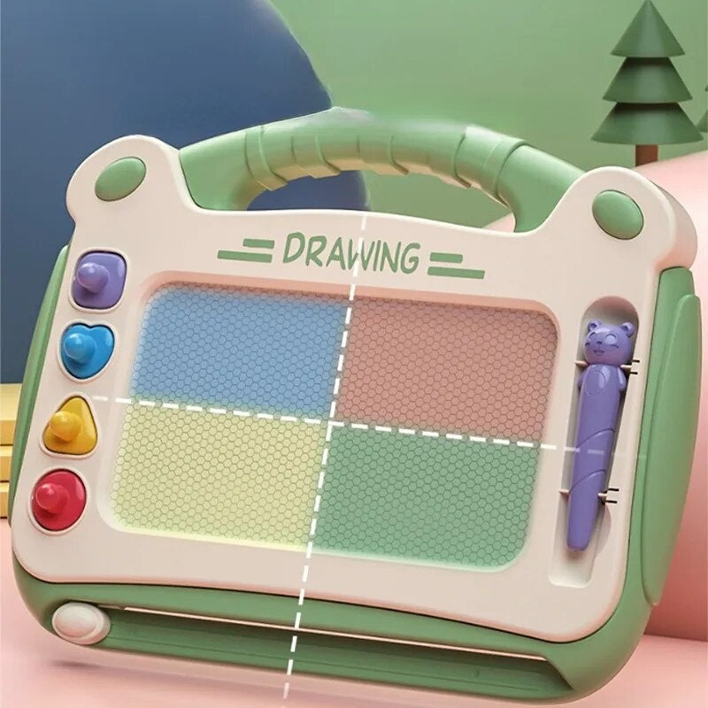 Children's Magnetic Drawing Board with Carry Handle and Detachable Legs