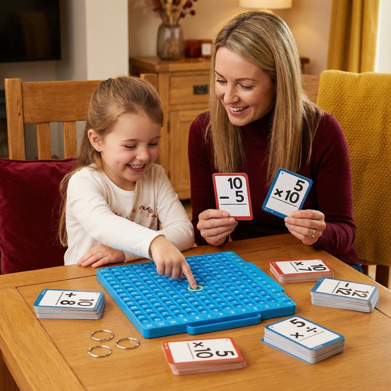 Children's Maths Flashcard Set with Calculation Board