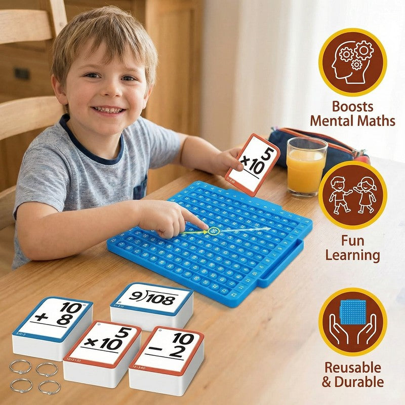 Children's Maths Flashcard Set with Calculation Board