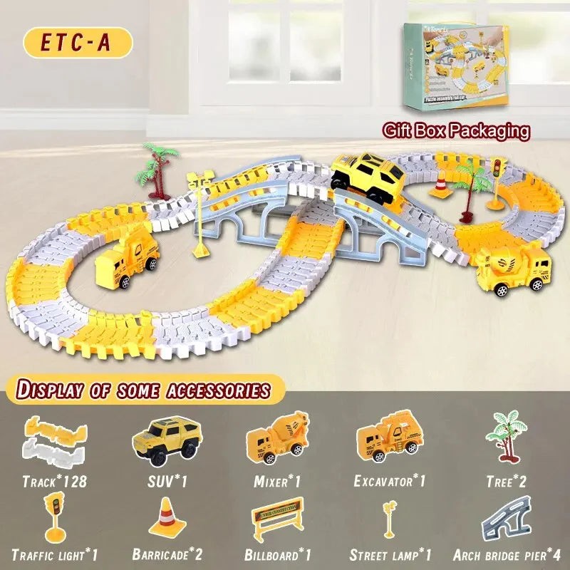 Children's Modular Race Track Set - Vehicles