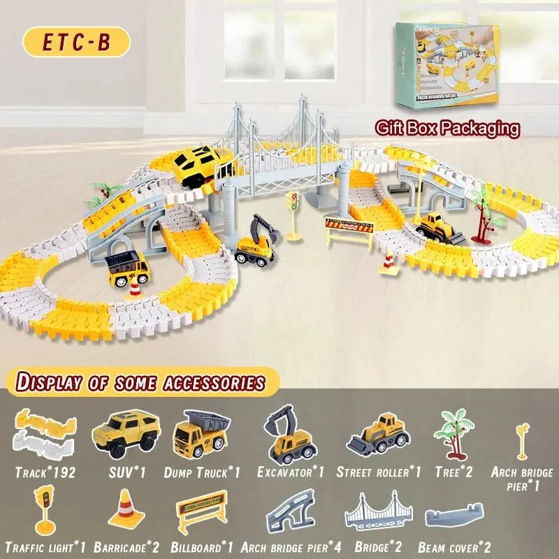 Children's Modular Race Track Set - Vehicles
