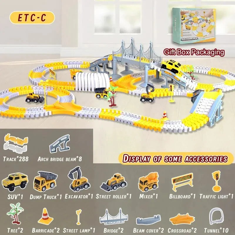 Children's Modular Race Track Set - Vehicles