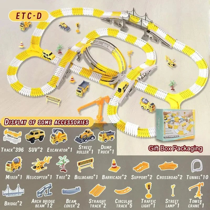 Children's Modular Race Track Set - Vehicles