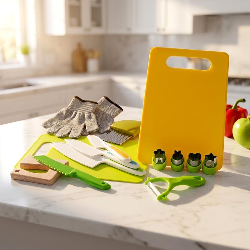 Children's Montessori cooking tool set - multiple color variants