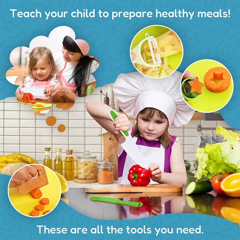 Children's Montessori cooking tool set - multiple color variants