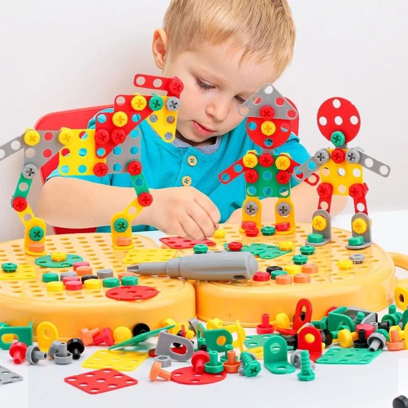 Children's Montessori Tool Suitcase - Screw Puzzle Building Set