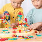Children's Montessori Tool Suitcase - Screw Puzzle Building Set