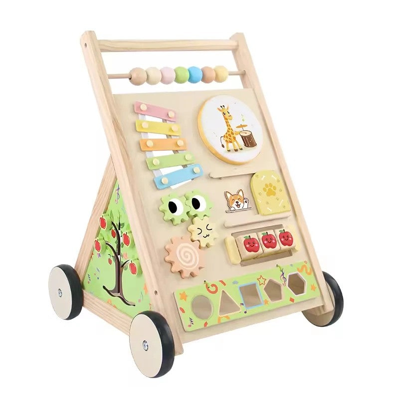 Children's Multifunctional Push Walker with Activity Board