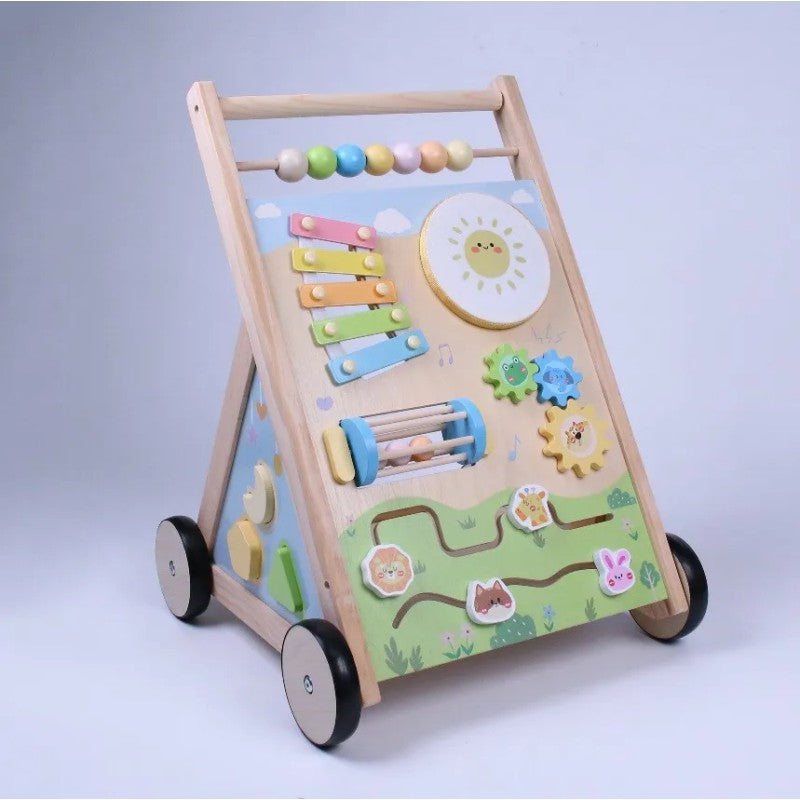 Children's Multifunctional Push Walker with Activity Board