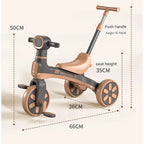 Children's Multifunctional Tricycle - Convertible Balance Bike with Light