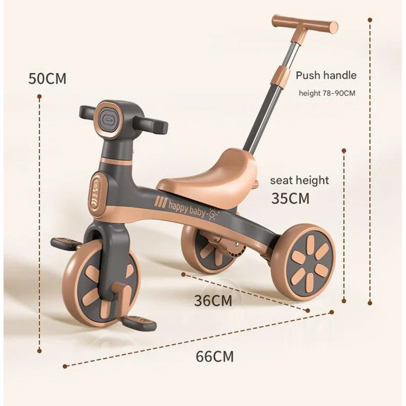 Children's Multifunctional Tricycle - Convertible Balance Bike with Light