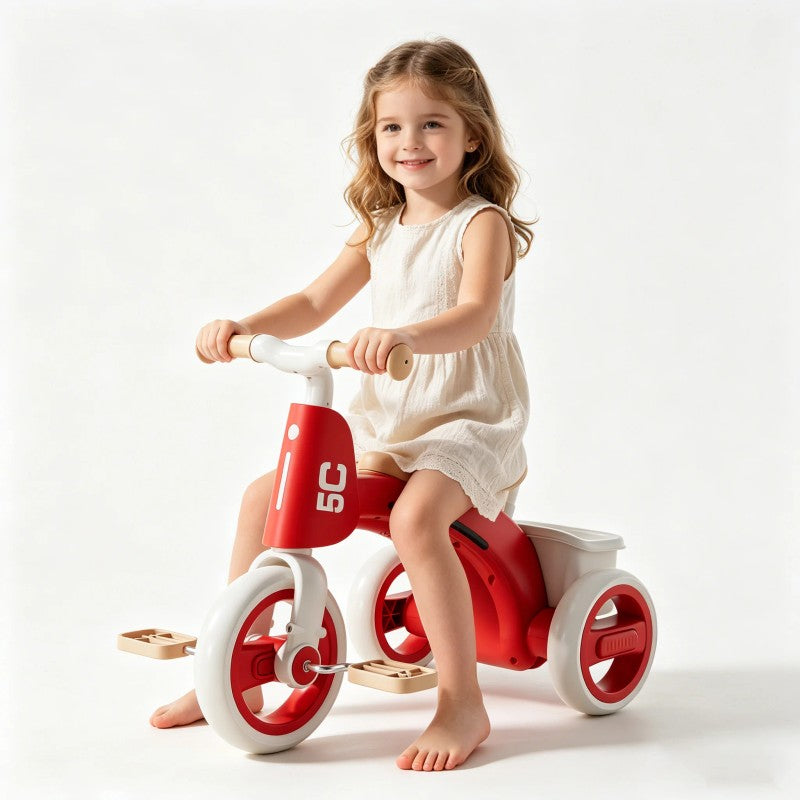 Children's Multifunctional Tricycle - Three Wheels with Push Handle