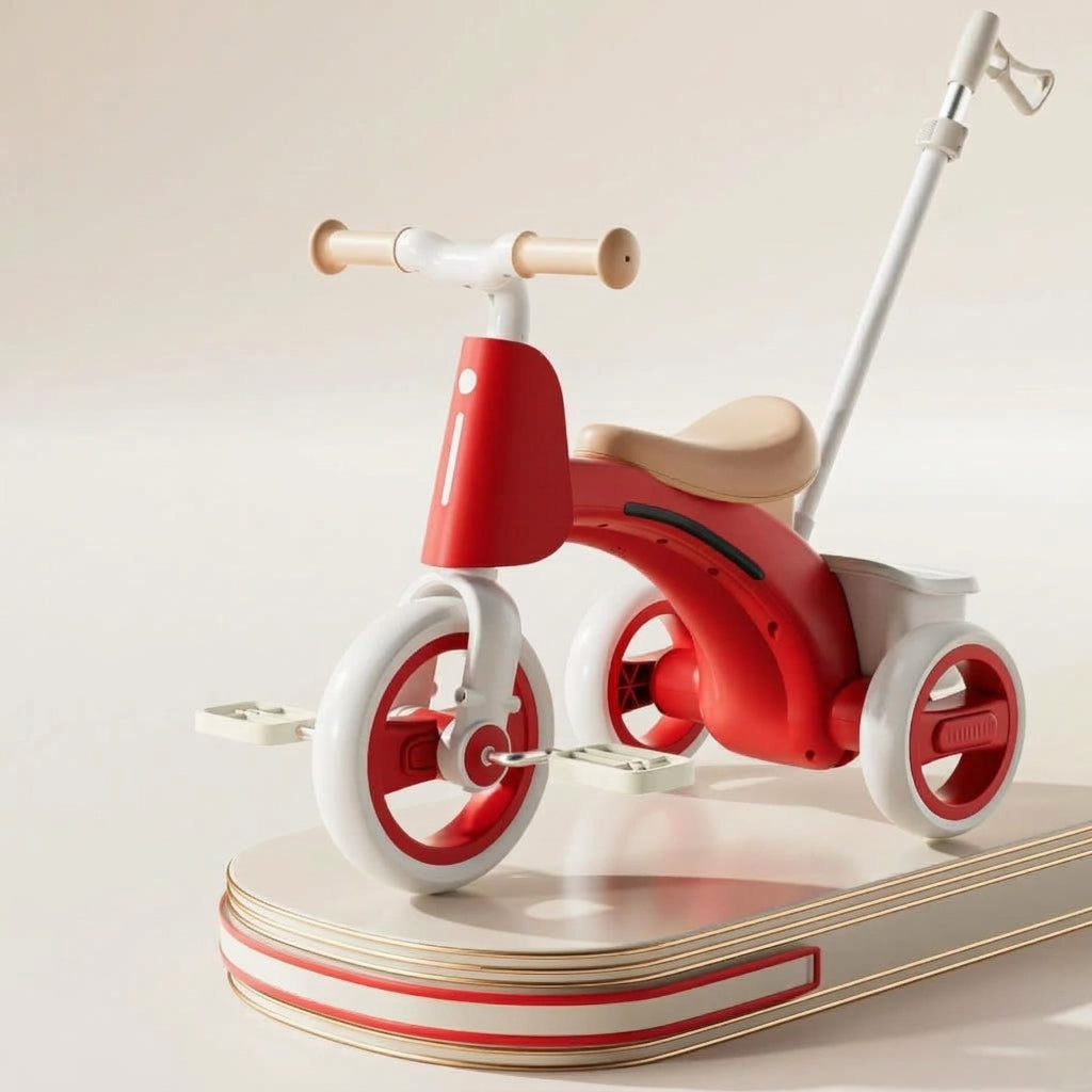 Triciclo multifunzione per bambini con maniglione