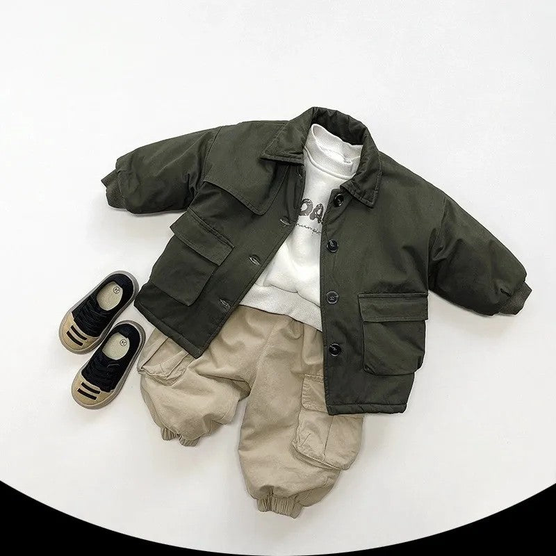 Children's Padded Winter Jacket - Long Sleeve Unisex