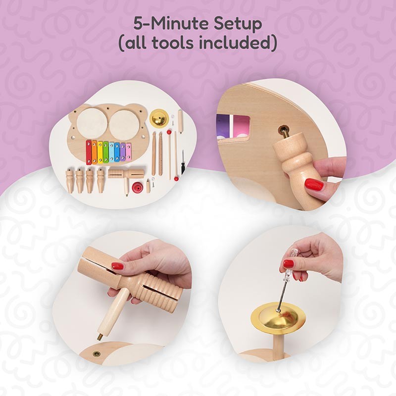 Children's Percussion Music Set - Montessori-Inspired with Xylophone