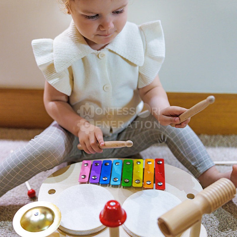 Children's Percussion Music Set - Montessori-Inspired with Xylophone