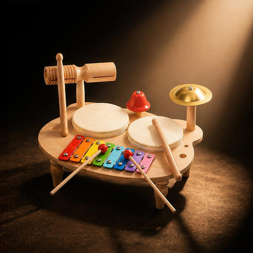 Children's Percussion Music Set - Montessori-Inspired with Xylophone