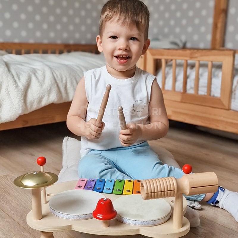 Children's Percussion Music Set - Montessori-Inspired with Xylophone