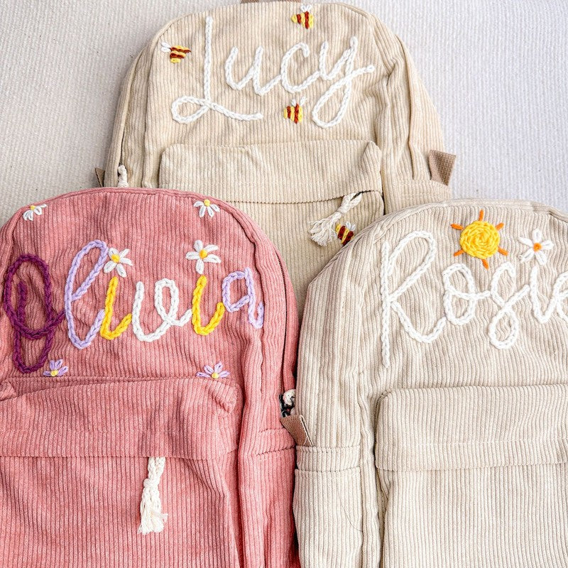 Children's Personalized Embroidered Backpack - with Flap Pocket