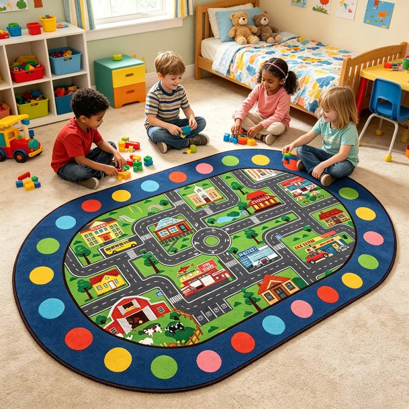Children's Play Mat - City Traffic Map