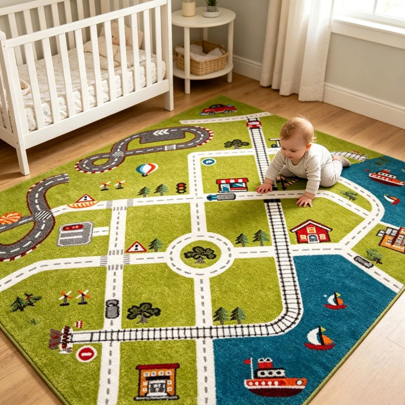 Children's Play Mat - City Traffic Map