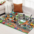 Children's Play Mat - Road Network with Helipad