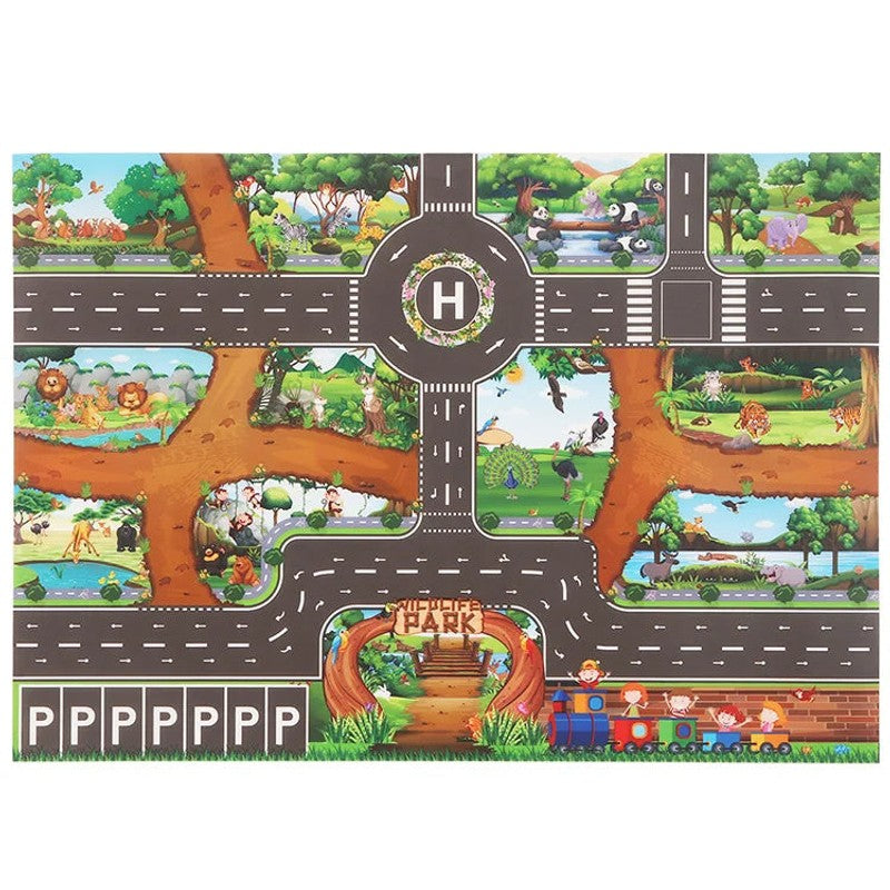 Children's Play Mat - Road Network with Helipad