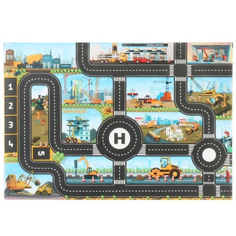 Children's Play Mat - Road Network with Helipad