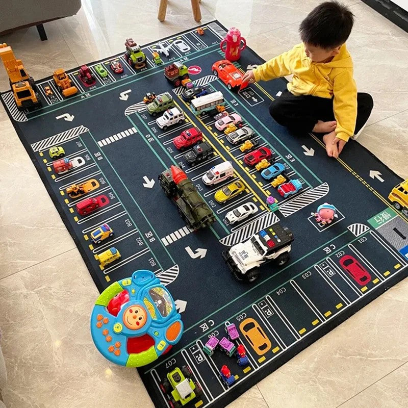 Children's Play Rug - City Road Map
