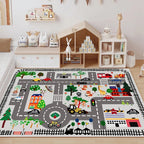 Children's Play Rug - City Road Map