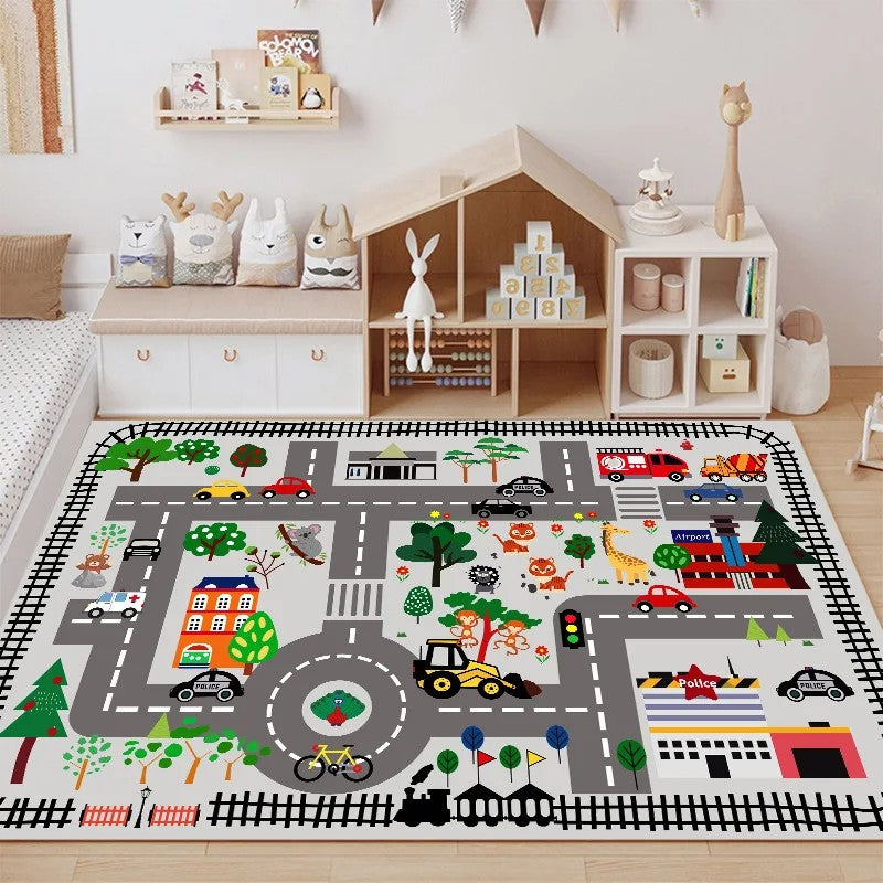Children's Play Rug - City Road Map