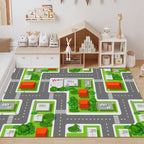 Children's Play Rug - City Road Map
