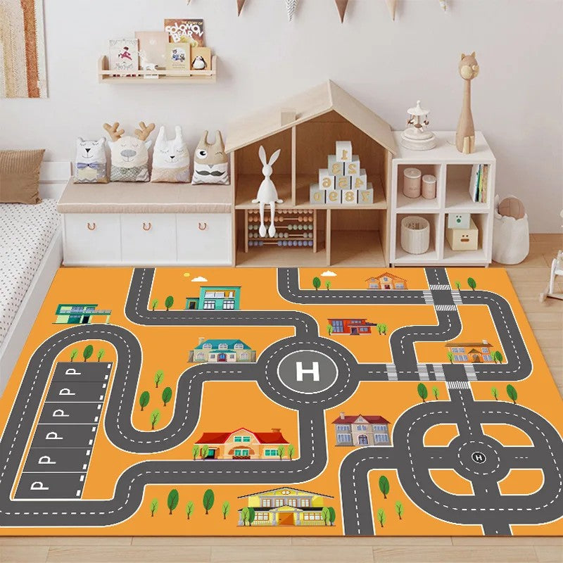Children's Play Rug - City Road Map