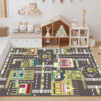 Children's Play Rug - City Road Map