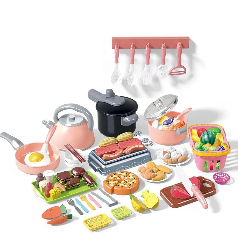 Children's Pretend Play Kitchen Set - 108 Piece Toy Accessories