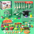 Children's Pretend Play Kitchen Set - 108 Piece Toy Accessories