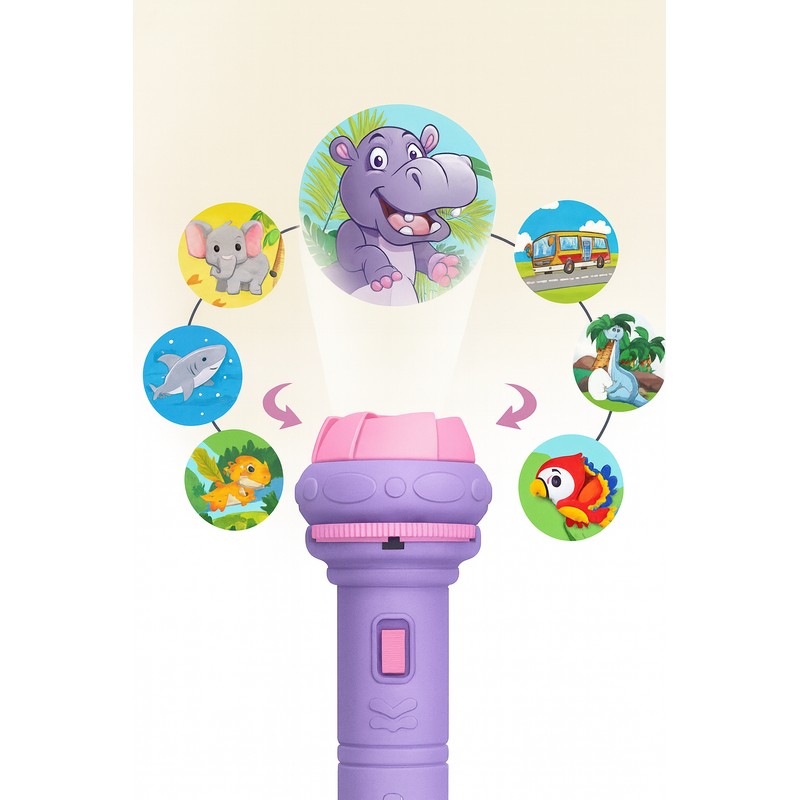 Children's Projection Torch - Rotating Picture Slides