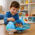 Children's Push-and-Go Toy Airplane - Flashing Lights and Music