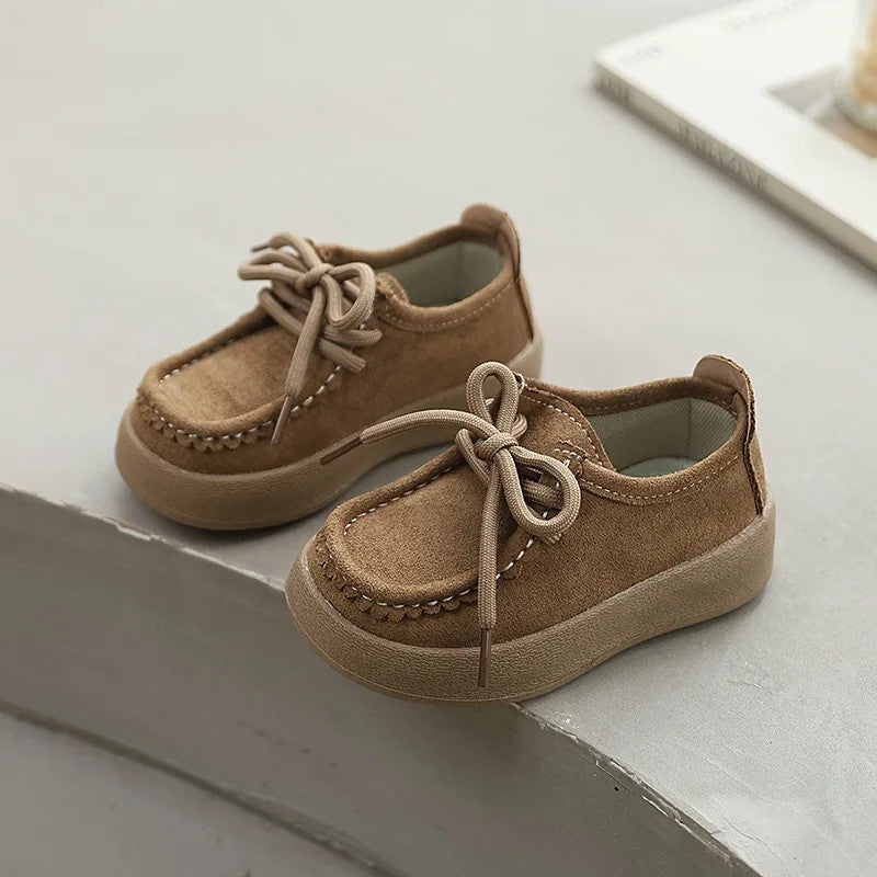 Children's Retro -Up Sneakers - Chunky Flat Sole