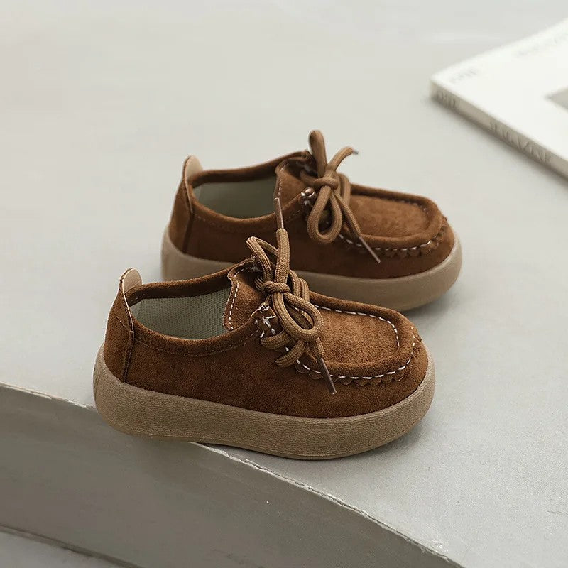 Children's Retro -Up Sneakers - Chunky Flat Sole