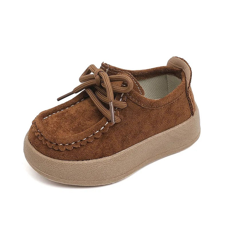 Children's Retro -Up Sneakers - Chunky Flat Sole