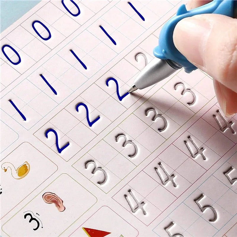 Children's Reusable Calligraphy Practice Set - Magic Ink Tracing Copybooks