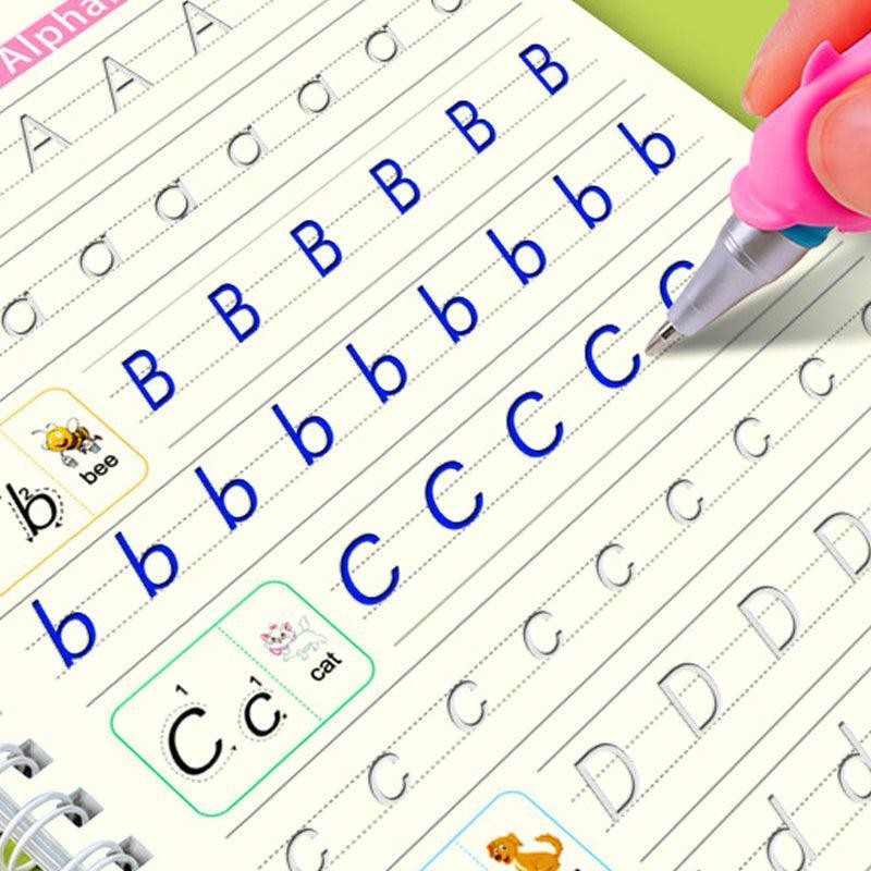 Children's Reusable Magic Practice Copybook Set - Alphabet Numbers Math Drawing
