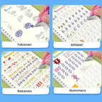 Children's Reusable Magic Practice Copybook Set - Alphabet Numbers Math Drawing