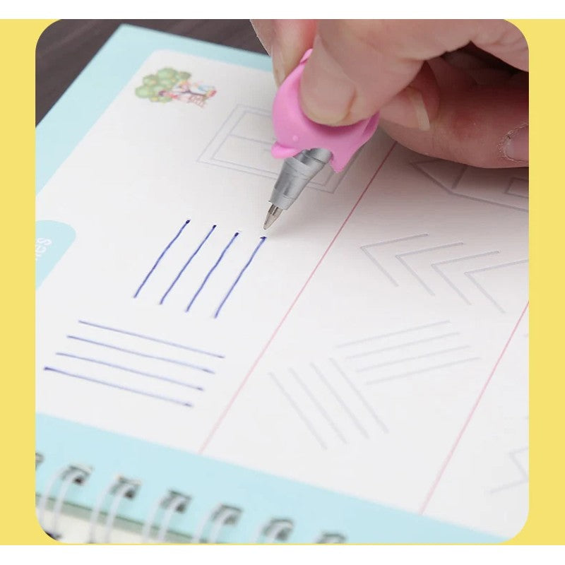 Children's Reusable Magic Practice Copybook Set - Tracing Guides