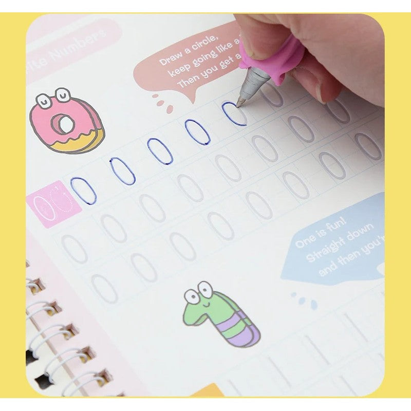 Children's Reusable Magic Practice Copybook Set - Tracing Guides