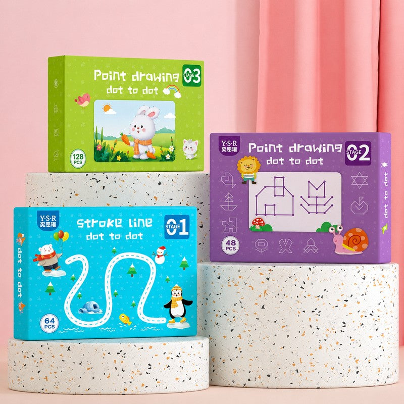 Children's Reusable Writing Practice Set - Line Tracing and Drawing