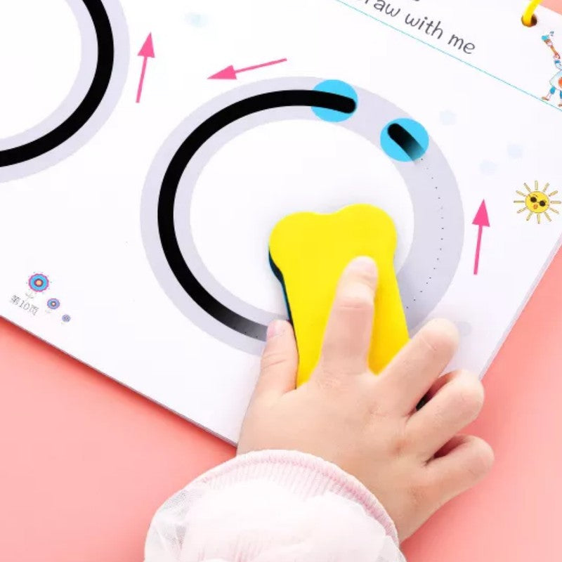 Children's Reusable Writing Practice Set - Line Tracing and Drawing